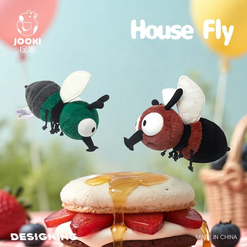 

Cartoon Fly Plush Stuffed Toys Silly Insect Mung Bean Fly Funny Prank Dolls Birthday Gifts