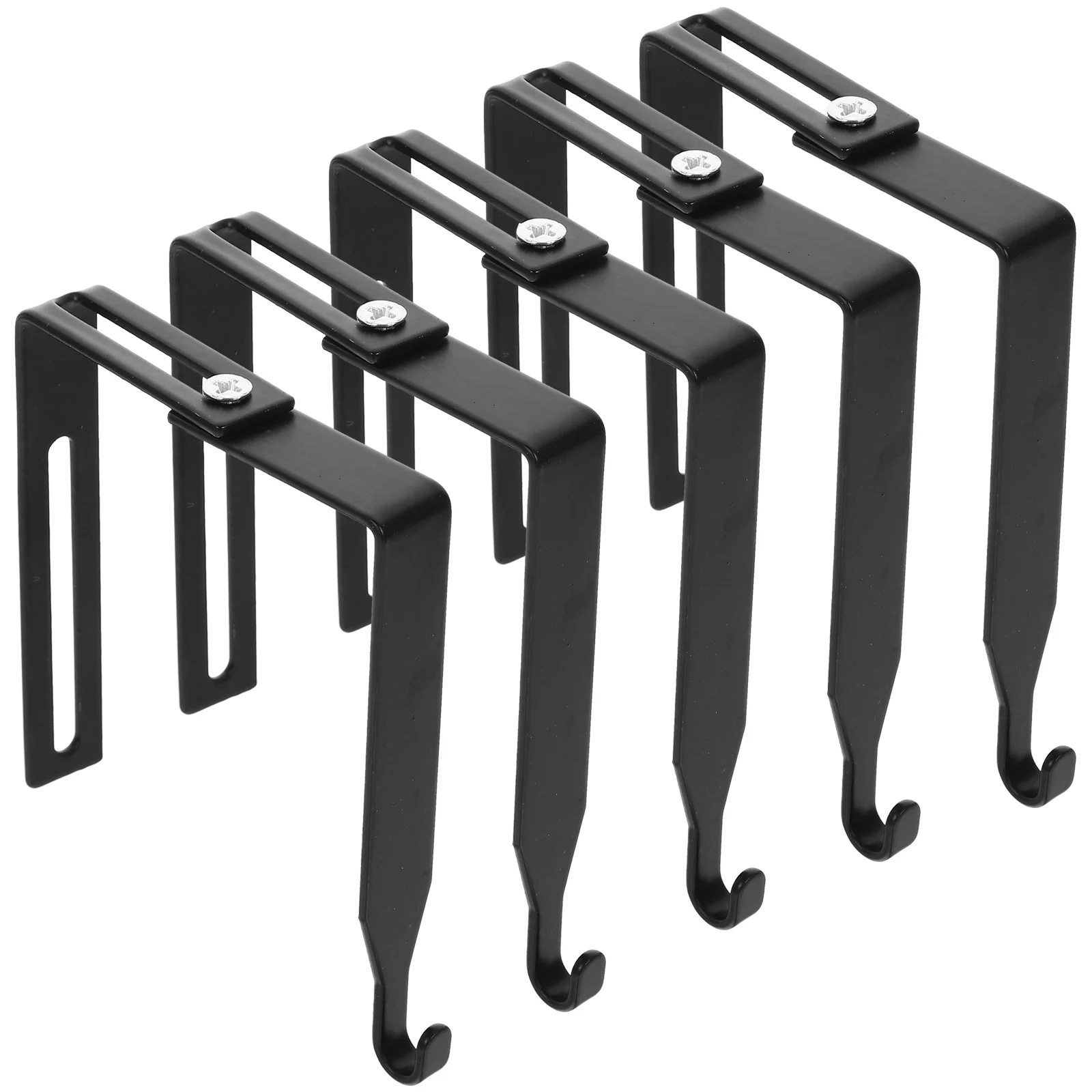 5 Pcs Hook up Hanging Rack Coat Holder Hangers Partition Clothes Cubicle Household Adjustable Hooks For Coats Back Door