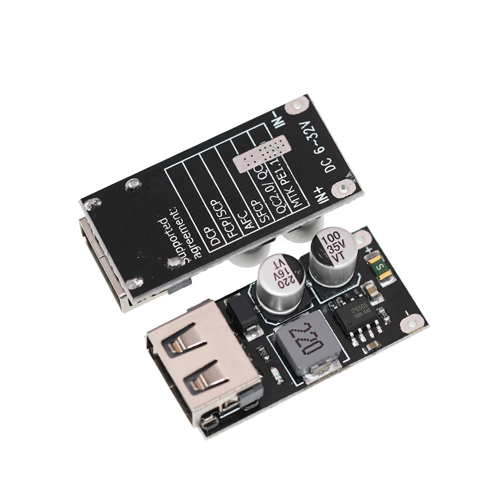 USB QC3.0 QC2.0 USB DC-DC Buck Converter Charging Step Down Module 6-32V 9V 12V 24V to Fast Quick Charger Circuit Board 5V