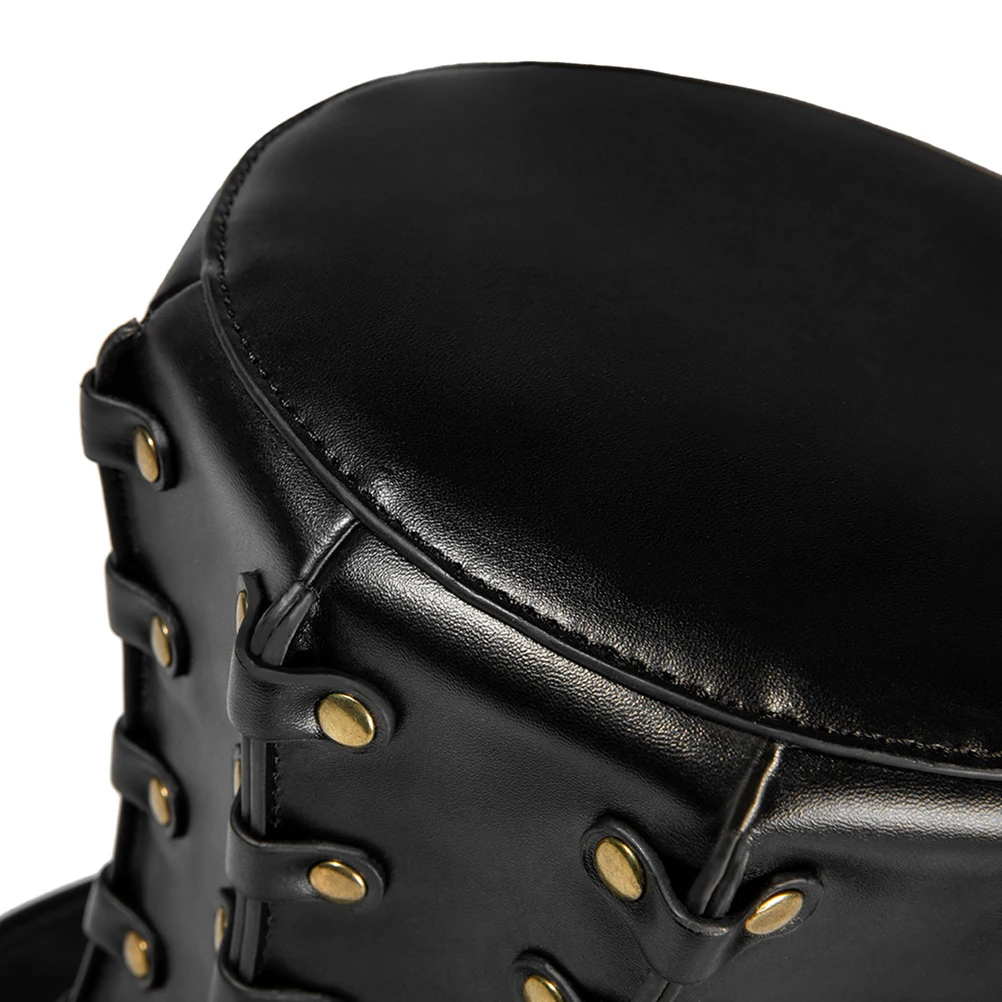 

High Quality High Top Hat Halloween Party Gentleman Cap Punk Style Black Lightweight Props Daily Wear Festivals