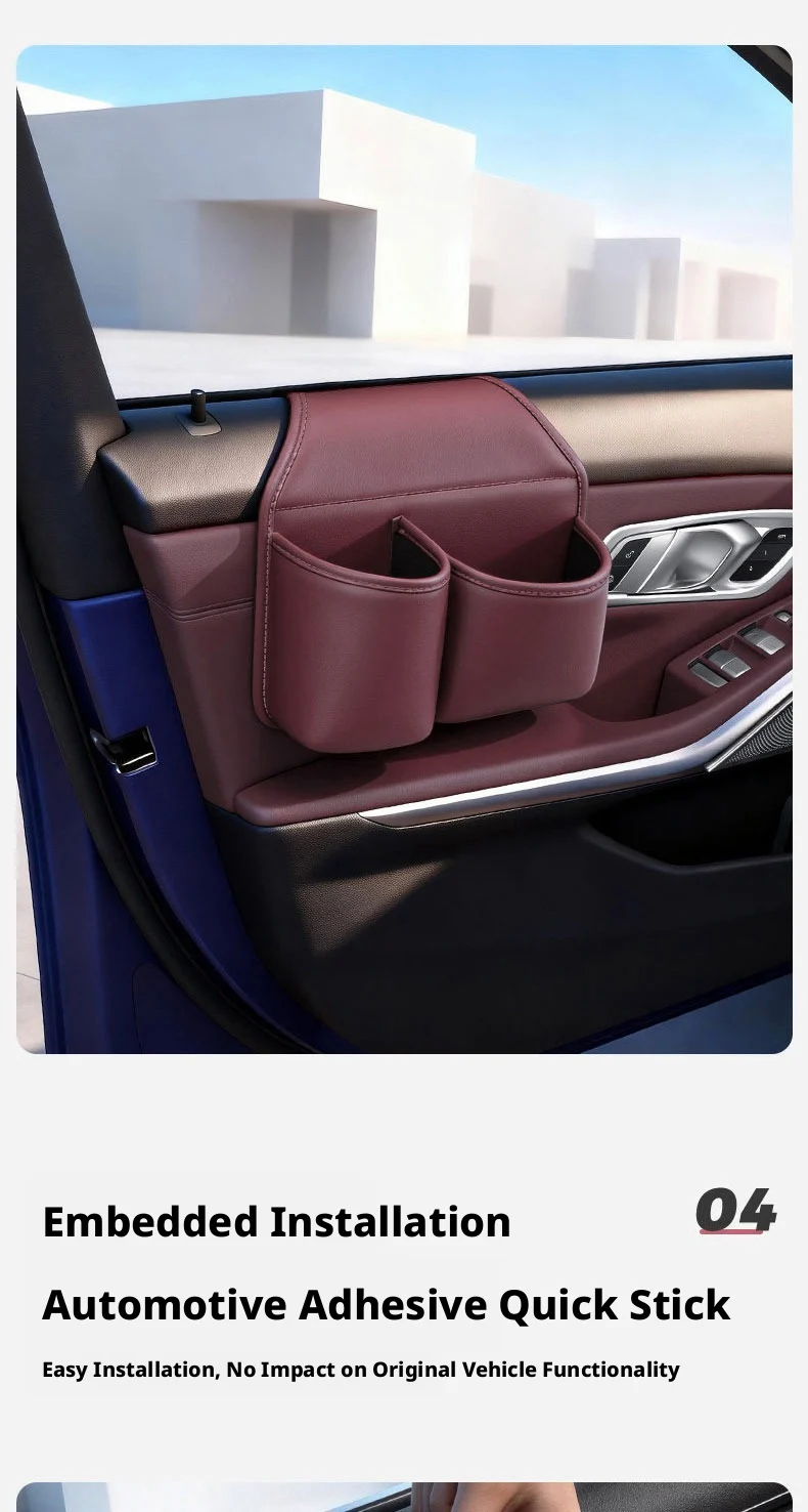 SEAMETAL Universeller Auto-Türbecherhalter Organizer-Tasche Hängende Fahrzeug-Türseiten-Aufbewahrungstasche Getränkehalter Getränkehalter-Tasche – Detail 18