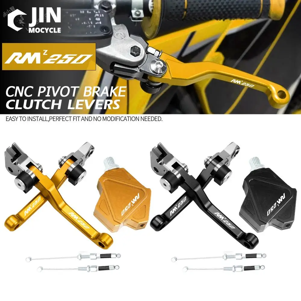 

Dirt Bike CNC Brake Clutch Levers Stunt Clutch Pull Cable Lever Replacement Easy System For SUZUKI RMZ250 RMZ 250 2005 2006