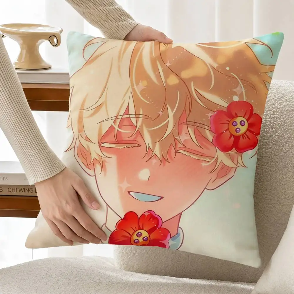 L-Luka A-Alien S-Stage Anime Singer Customizable Square Cushion Cover Double Sided Print Pillow Case