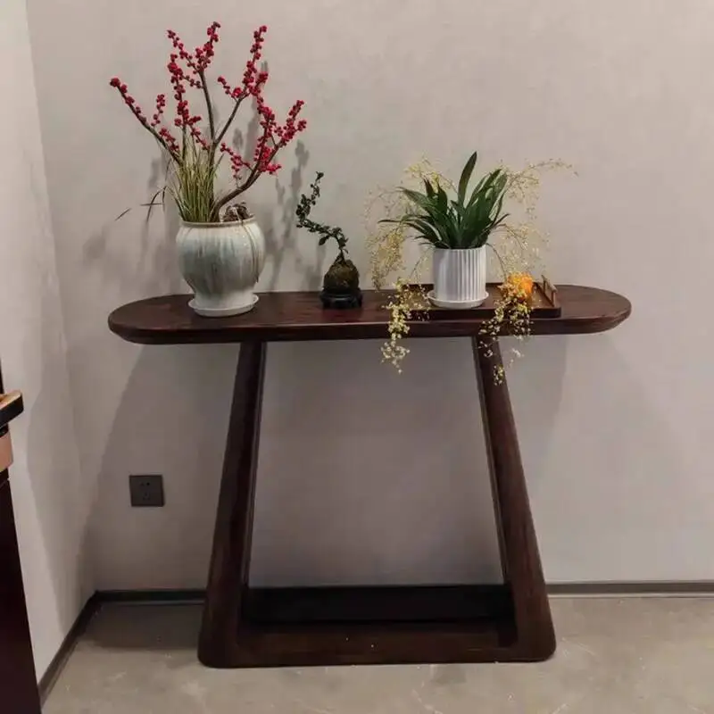 

Chinese Wabi Sabi Console Table Narrow Design Hallway Entrance Console Table Rustic Elegant Mesa Salón Centro Home Furniture