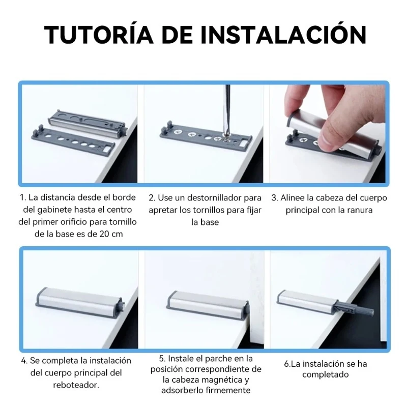 No-Handle Invisible Magnetic Push Open Rebound Latch, 10 Pcs Touch Release Cabinet Door Bounce Device