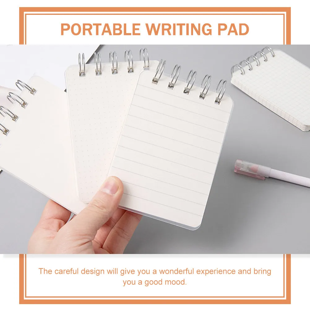 4Pcs Compact Spiral Index Cards Lightweight Pocket-Sized Writing Pad with Ruled Lined Pages for Note Taking Flash Cards Study