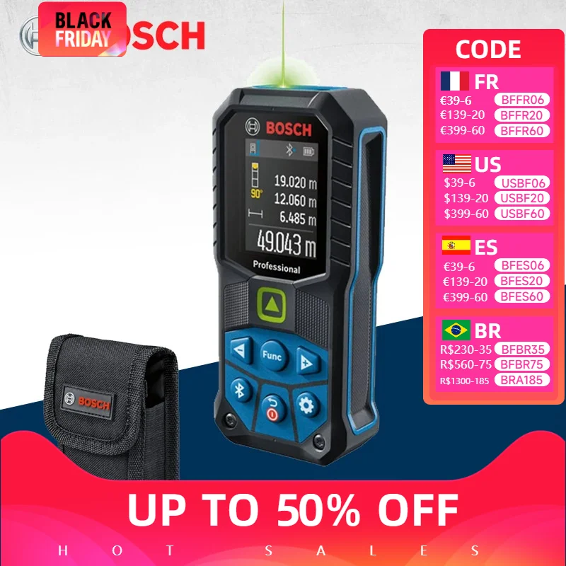 BOSCH GLM 50-27 CG Laser Range Finder High Precision Lightweight Modern Screen Measurement Laser Measure RangeFinders GLM50-27CG