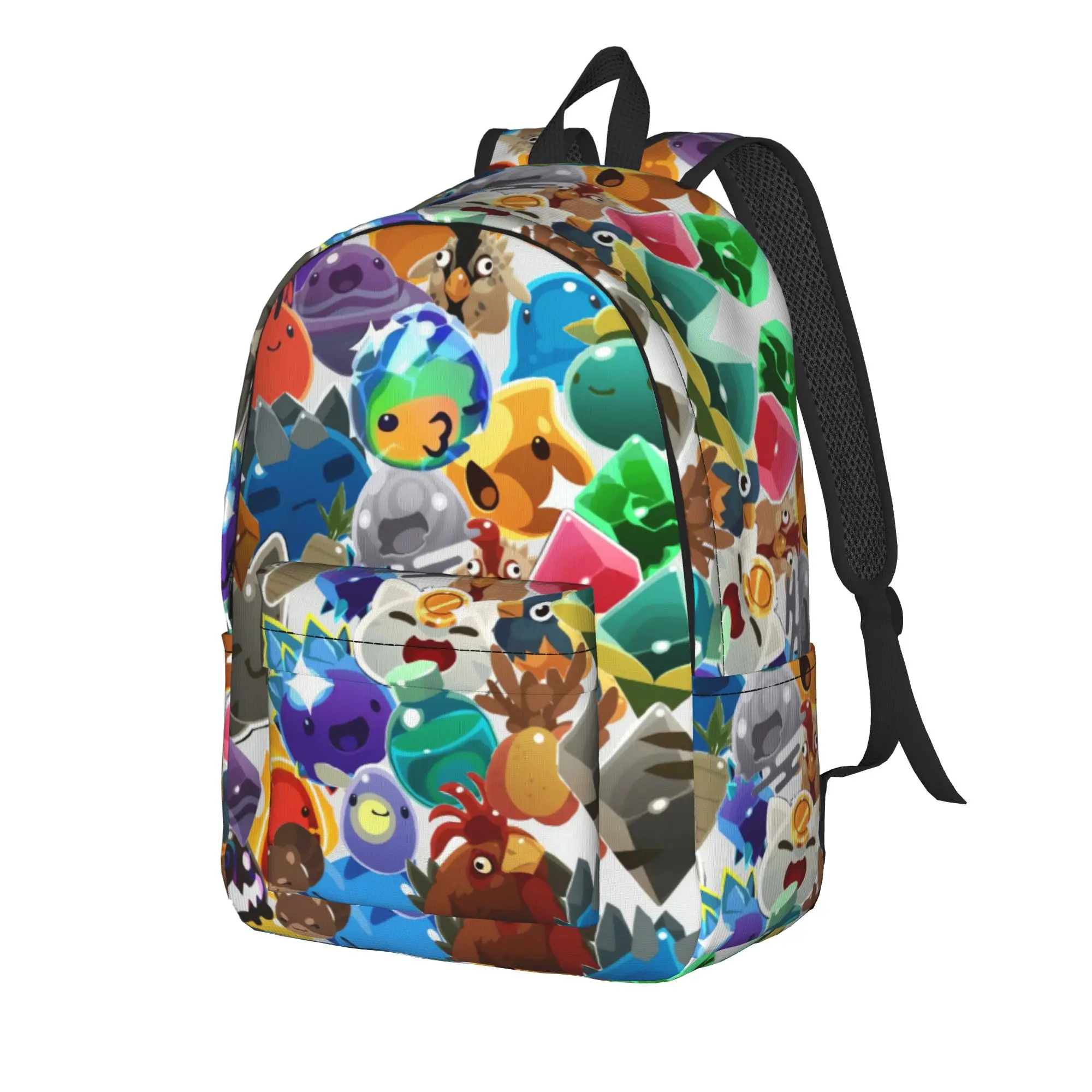 Dense Rainbow Slime Rancher Backpack  Outdoor Backpacks Male High Quality Lightweight High School Bags Fashion Rucksack