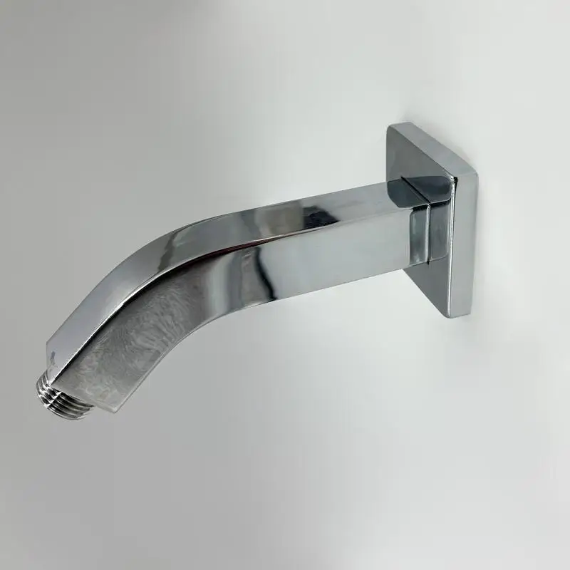 

Square Shower Arm with Flange, 1/2" NPT Tapered Threads, Rain Shower Head Arm, Wall Mount Extension for Shower.