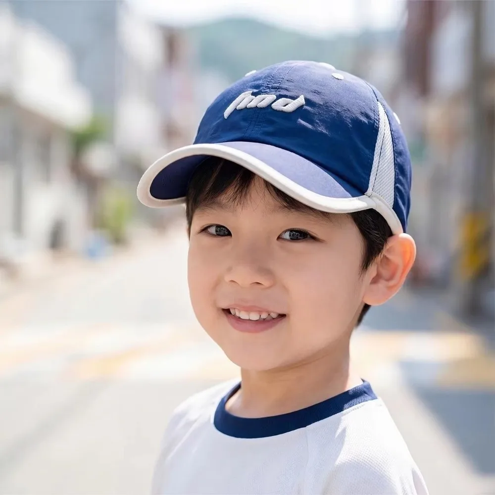 Letter Embroidery Children Baseball Caps Thin Quick Drying Outdoor Sunshade Caps Soft Top Adjustable Sun Hats