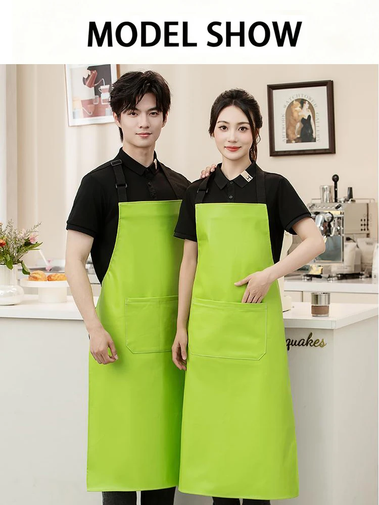 100% 방수 경량 손쉬운 청소 앞치마 부드러운 촉감 풀 PU 가죽 편안한 착용 디자인 만능 보호 작업 앞치마