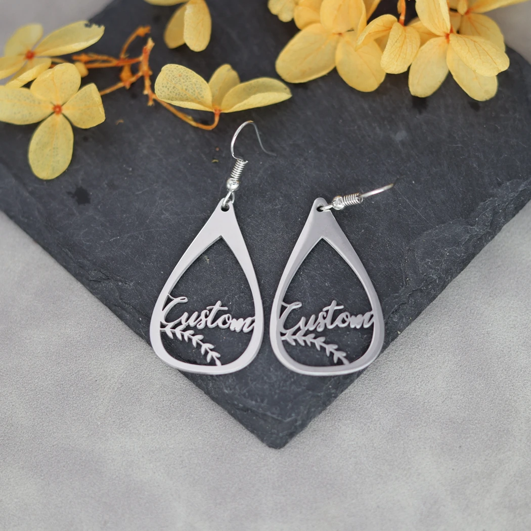 Custom Name Letter Teardrop Earring Name Earring Anniversaries Birthday Gifts