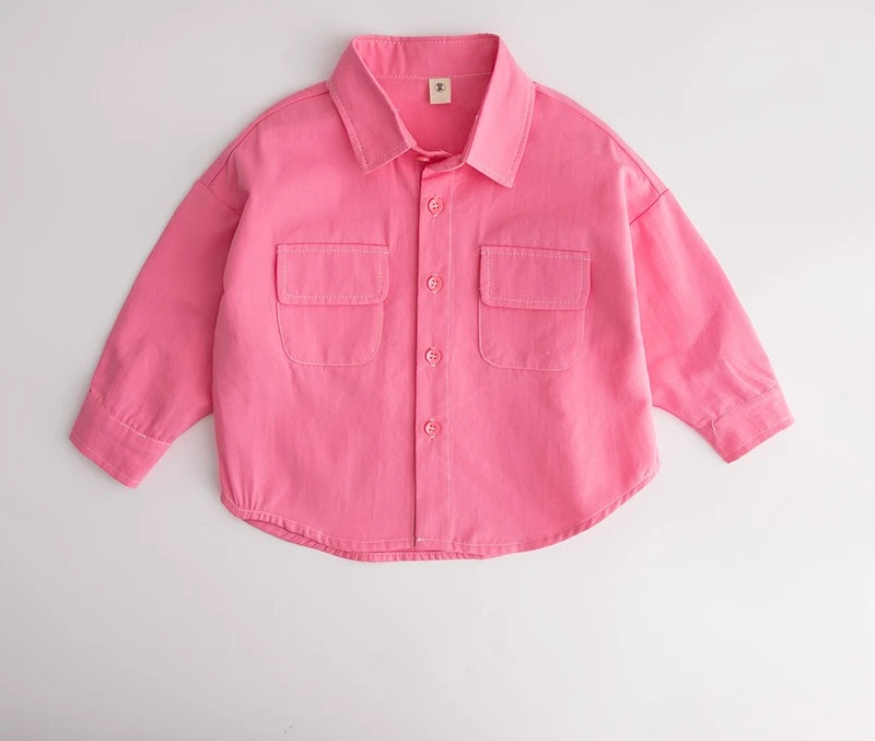

Soft and Skin Friendly Children's Shirts Boys' Spring Clothes Pure Cotton Tops Outerwear Baby's Loose Korean Style Shirts