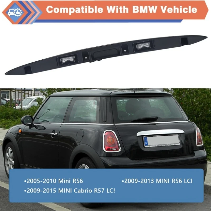 For BMW Mini Cooper R55 R56 R57 R58 R59 R60 R61 51132753603 51132753602 Chrome Rear Hatch Trunk Tailgate Door Handle Replacement