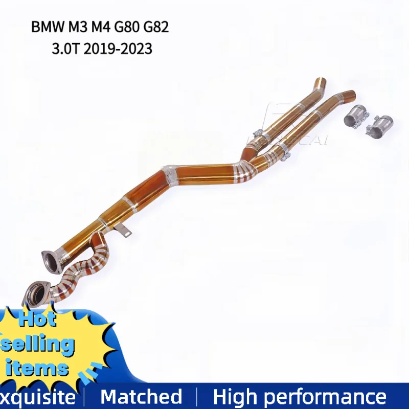 OEM Equal Length Titanium Alloy Exhaust Midpipe for BMW M3 M4 G80 G82 3.0T 2019-2023 Exhaust Pipes Car Performance Pipe