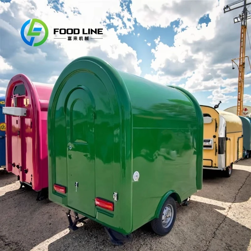 Commercial Outdoor Mobile Fast Food Trailer Versatile Hot Dog Cart Popular Food Truck Customized