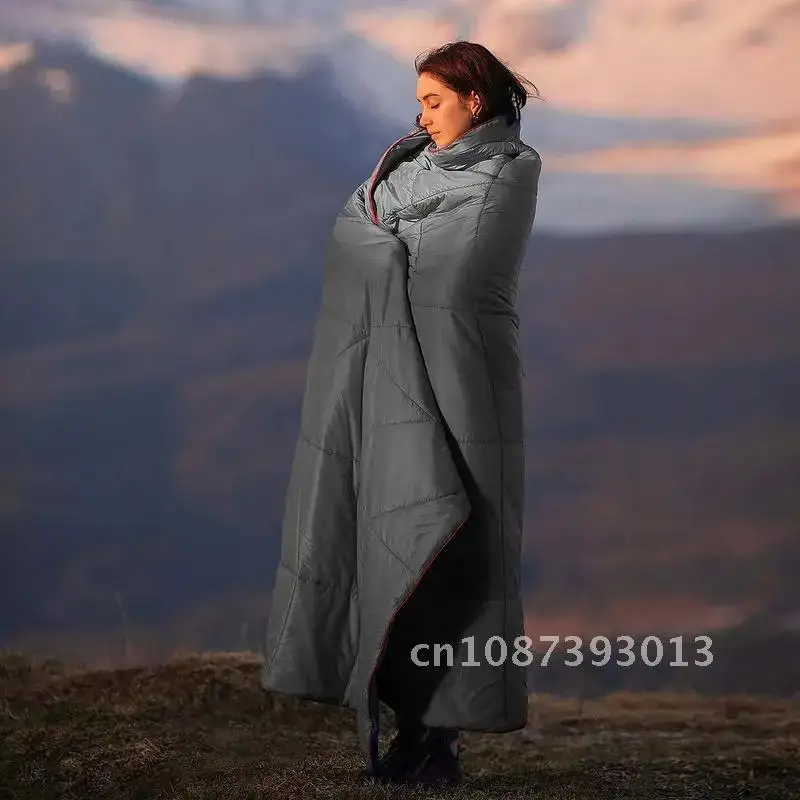 キャンプダウンブランケットソフト軍事防水ポンチョライナーキルトハイキング旅行アクセサリーパッドマット屋外睡眠超軽量