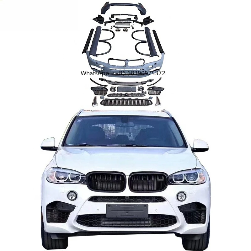 

CLY F15 Car Bumper for X5 F15 Upgrade X5M Body Kit Front Bumper Rear Bumper Side Skirt Fender Flare 2015-2018