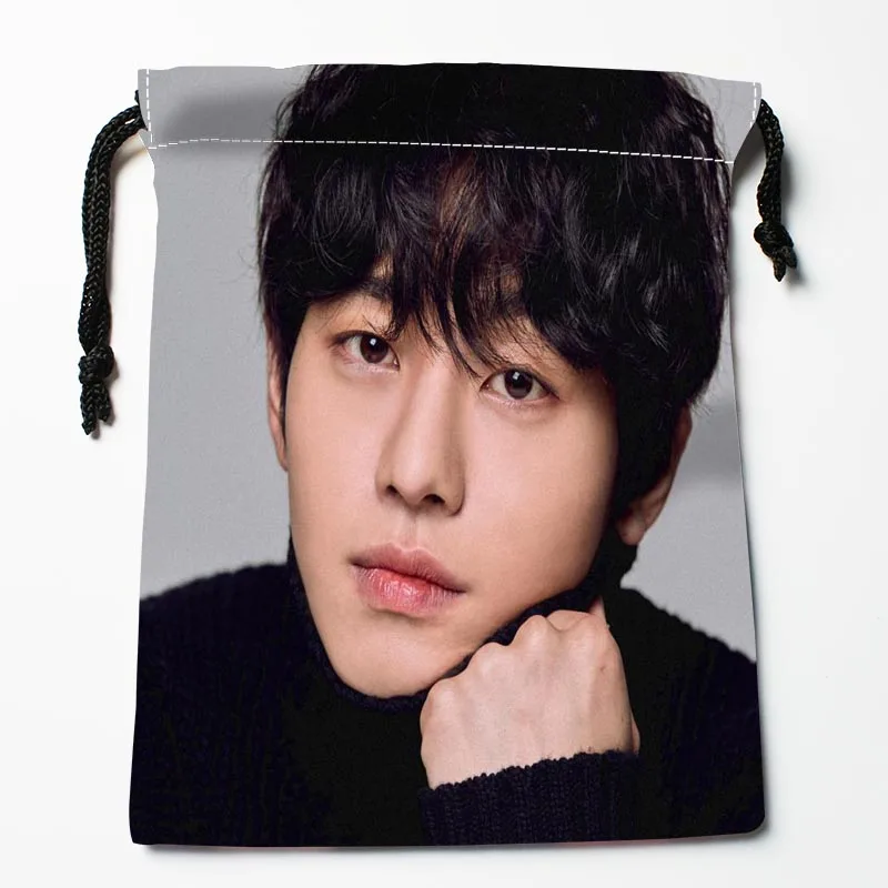 Kpop Ahn Hyo Seop Drawstring Bags Festive Accessories Print 18X22CM Satin Fabric Resuable Storage Clothes Bag Tarot Bags 0209