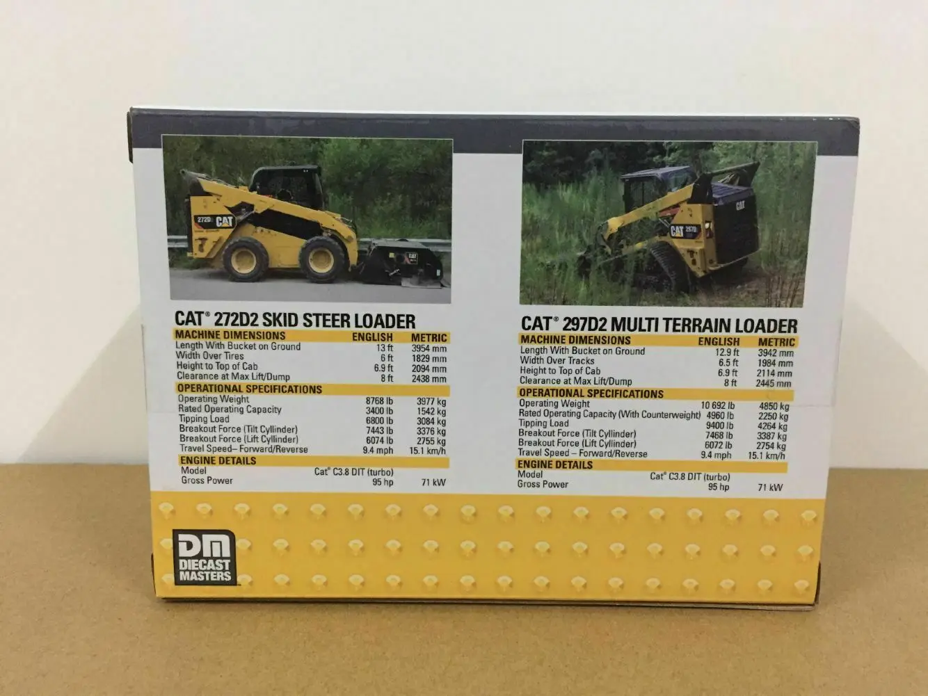 1/64 Scale DieCast Model 272D2 Skid Steer + 297D2 Muilti Terrain Loader Diecast Masters DM85693