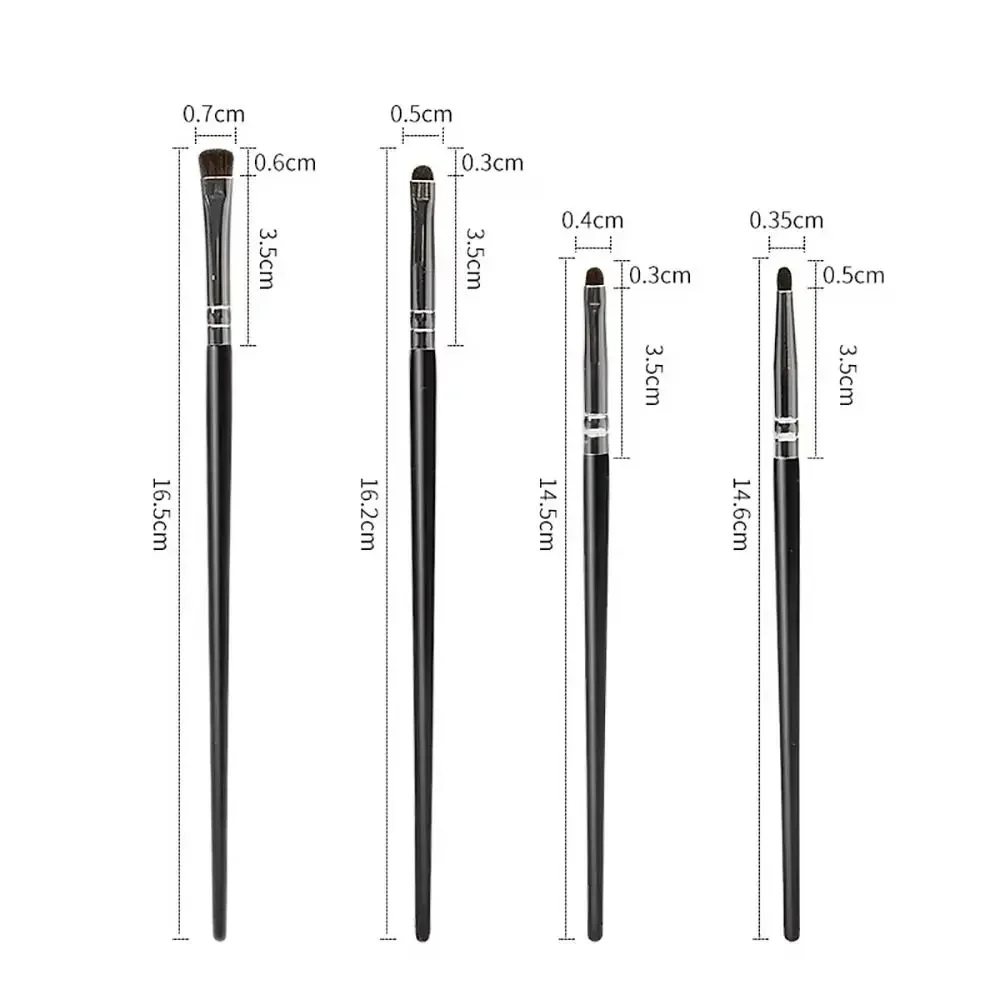 ชุดแปรงแต่งตาขนาดเล็ก 4 ชิ้น/ชุด สำหรับแต่งมุมตา ไฮไลท์ แต่งขอบตา ขนแปรงนุ่มแบบไหมไหม