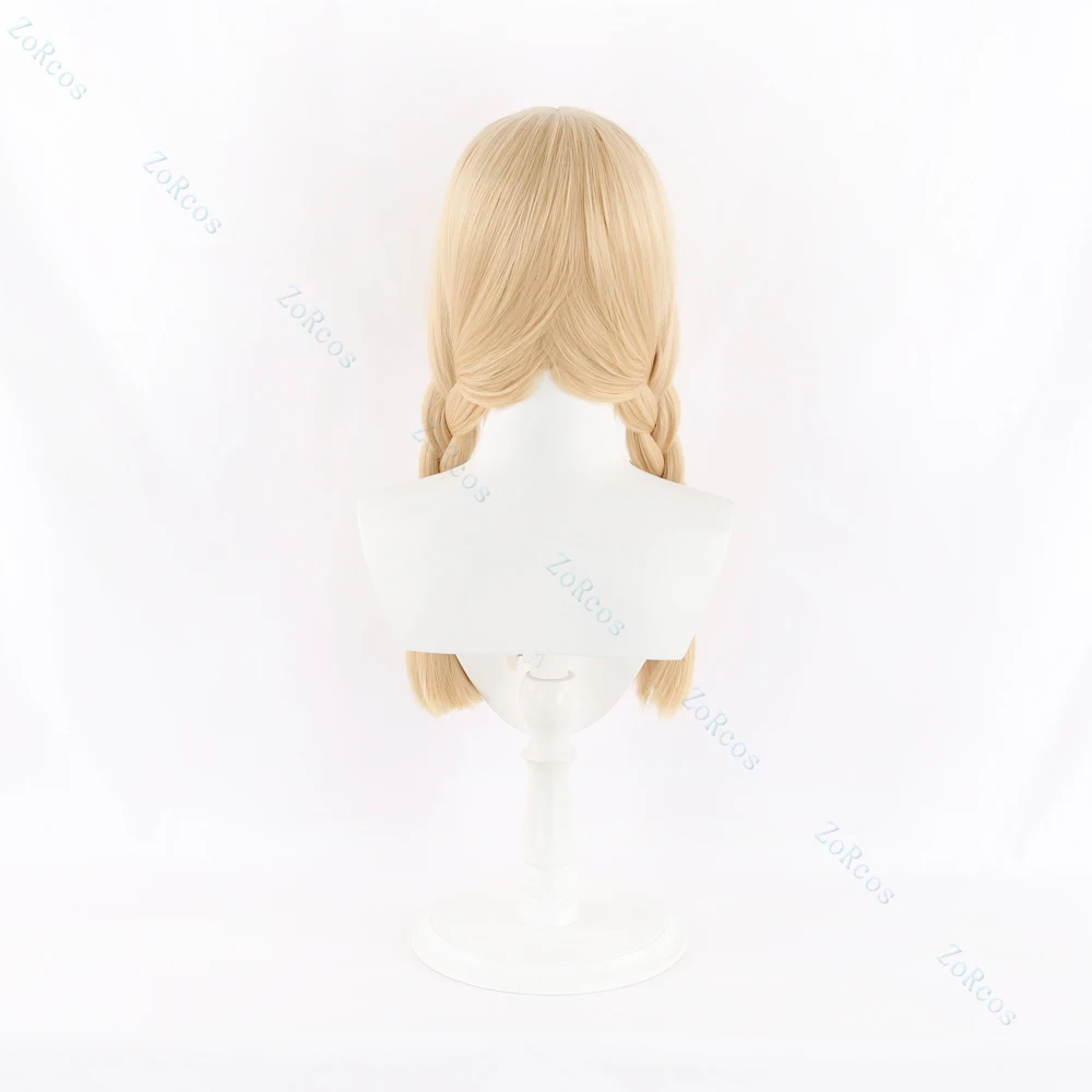 Anne Lester cosplay Wig Game Identity V Anne Lester Yellow Double Braid Hair Heat Resistant Synthetic Halloween Role Play