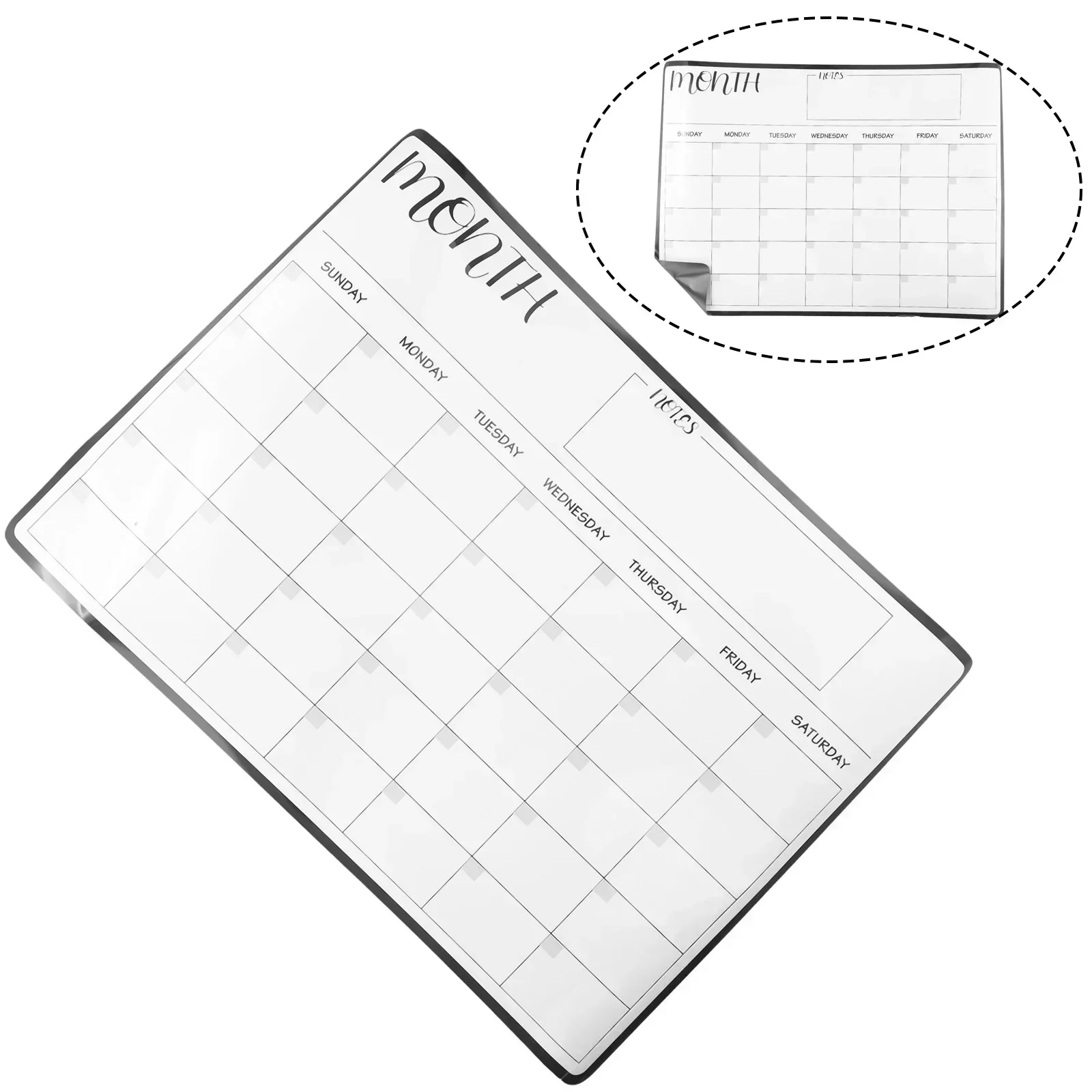 Fridge Calendar Rewritable Monthly Weekly Planner Magnetic Dry Erase Calendar Refrigerator Sticker Message Board