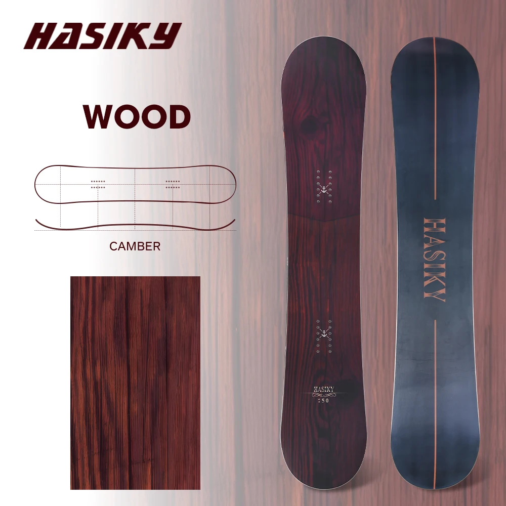 

Hasiky Wood 150 Adult's All Mountain Snowboards With Winter Snowboard women's & Men's Entry-level Adult all-around Skiing