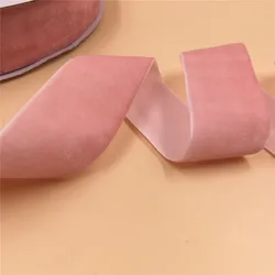 핑크 벨벳 리본 싱글 페이스 파티 장식, 수제 리본 선물 포장, 헤어 나비매듭, DIY 크리스마스 비탄성, 38mm