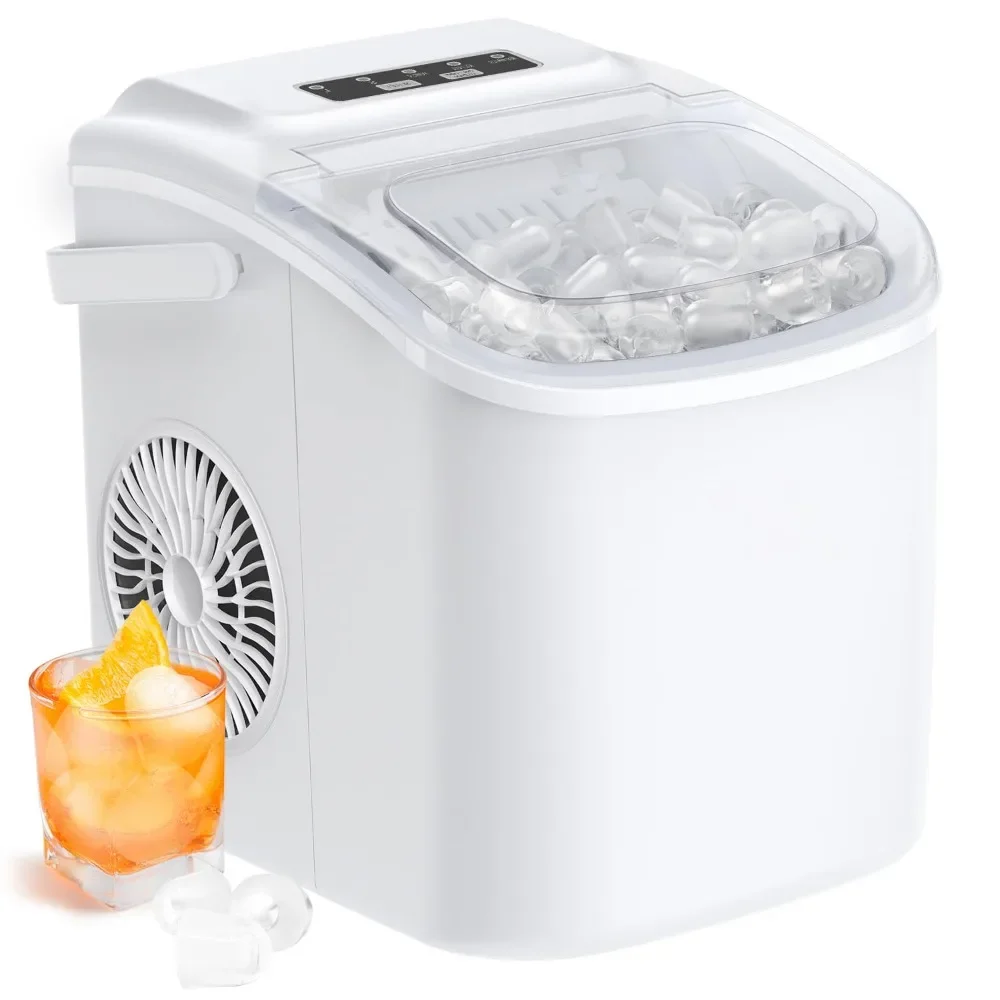 Ice Makers, Countertop, 9 Cubes Ready in 6 Mins, 26lbs in 24Hrs, Self-Cleaning Ice Machine