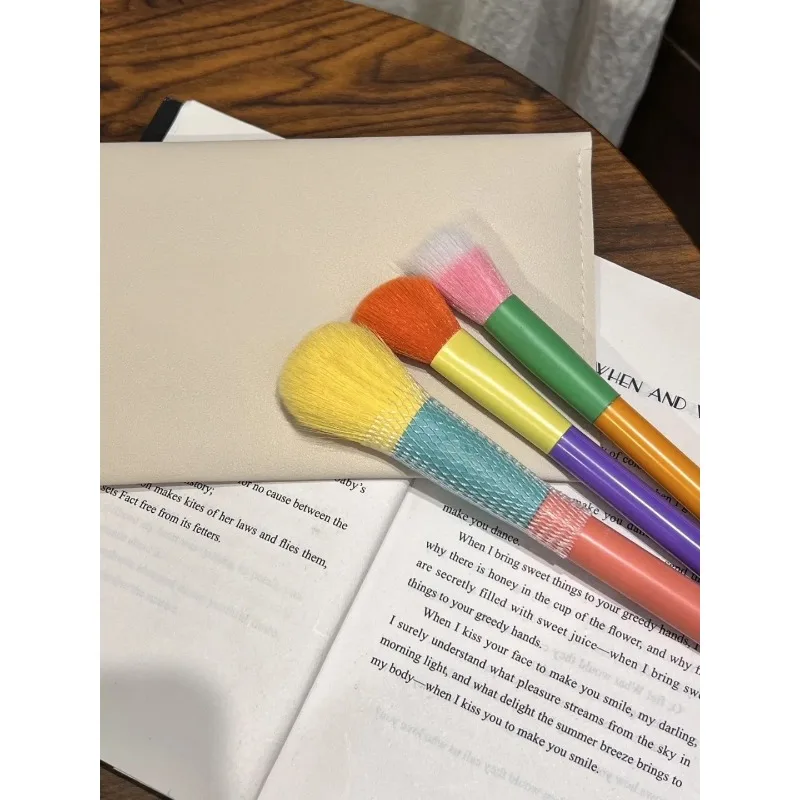 H series10 Sets Rainbow Makeup Brush Loose Powder Blush Contour Highlight Eyeshadow Nose Shadow Eyeliner Concealer Eyebrow Brush