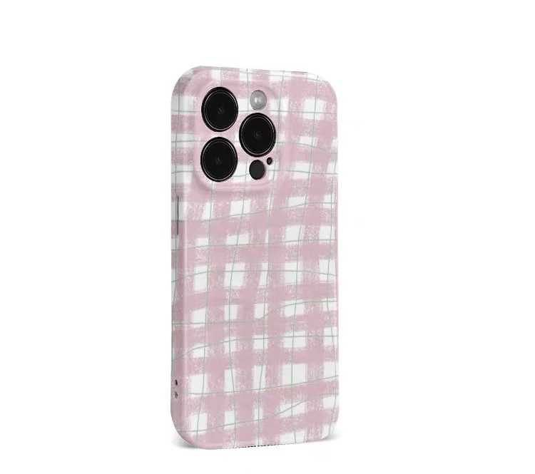 Pink Irregular Stripes Phone Case for IPHONE 17 Air 16E 15 PROMAX 14 Plus 13 12 MINI 11 PRO 16Plus XR XS MAX Acrylic Phone Cover