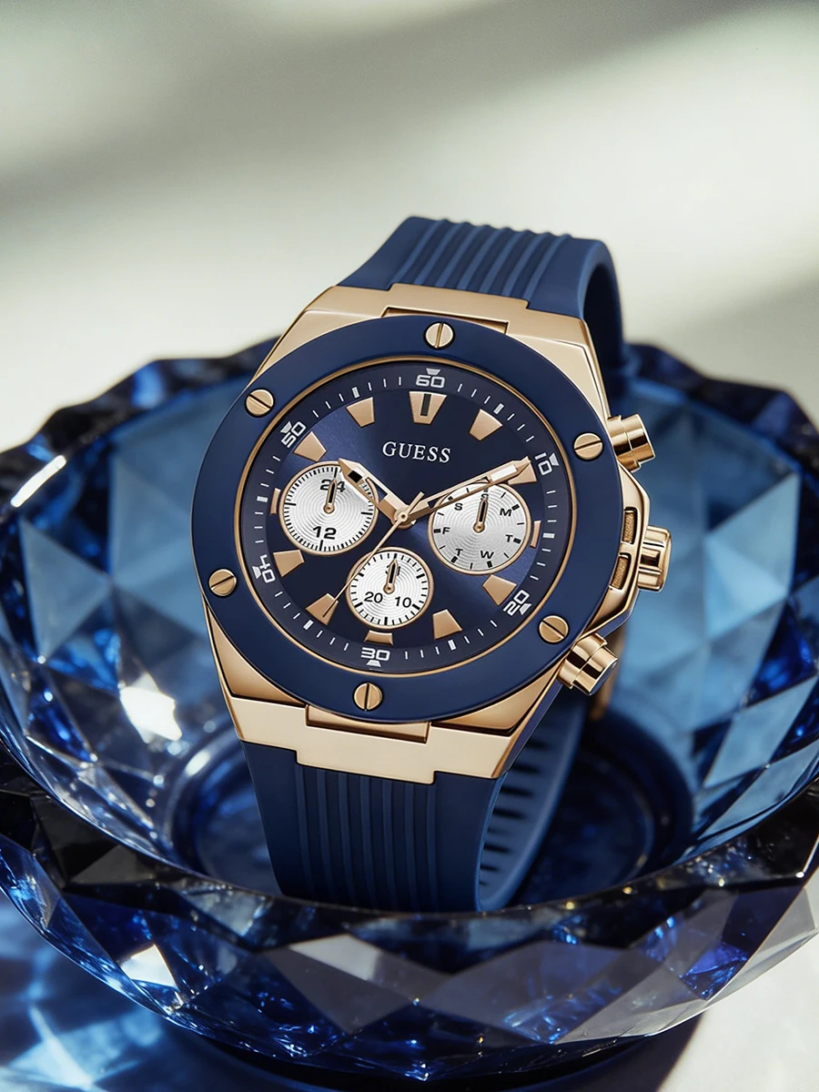 Smartwatch Guess - Zegarek męski GUESS Quartz GW0057G2, dwukolorowa