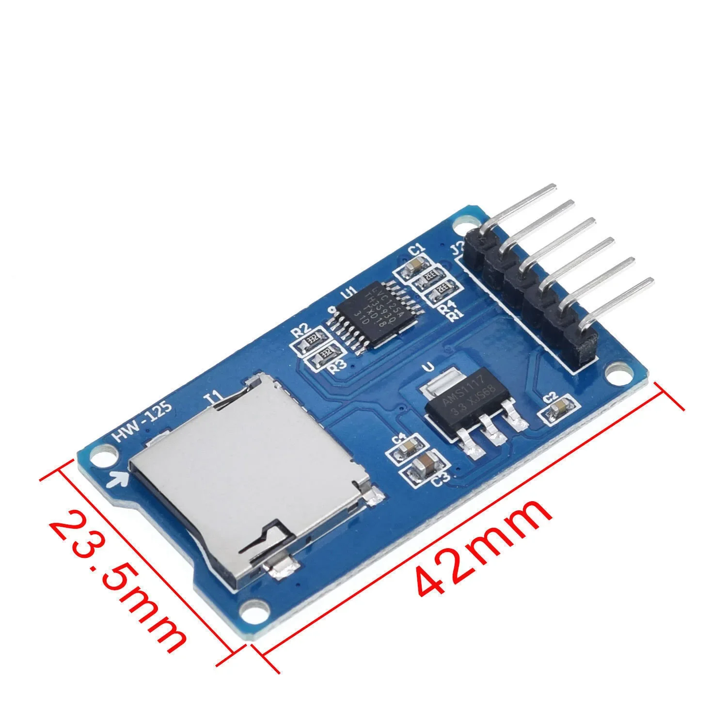 Micro SD Card & SDHC(high-speed card) Mini TF Card Reader Module Adapter SPI Interfaces with Level Converter Chip for Arduino