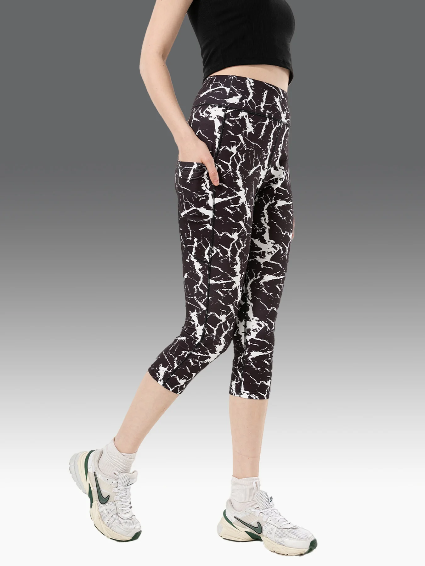 سراويل يوجا عصرية جديدة متعددة الاستخدامات ومرنة وناعمة ومريحة للتخسيس للياقة البدنية والتحكم في البطن #4