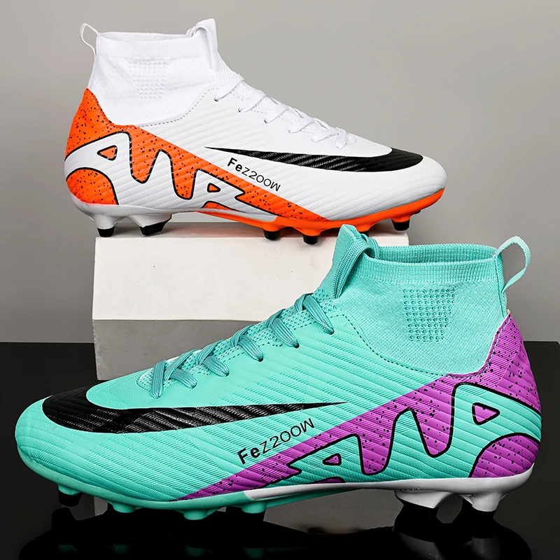 Men Soccer Shoes Kids Football Boots Women Professional Soccer Cleats Antiskid Chaussure Football TF/FG Outdoor Football Shoes