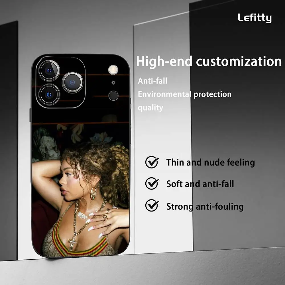 L-Lattos Singer حافظة هاتف عصرية لهاتف آيفون 17 16 15 14 13 12 11 Pro Max Plus Mini Black Frosted Soft Shell Funda