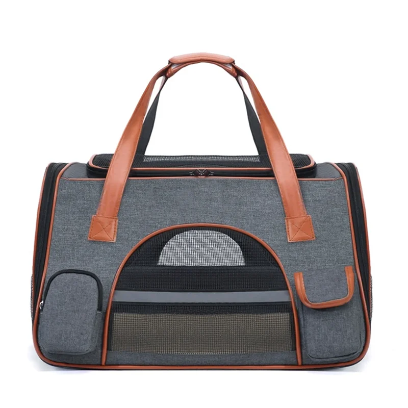 

Портативная сумка через плечо для домашних животных, дышащая складная сумка для домашних животных для кошек, щенков, кроликов и других S-B61B