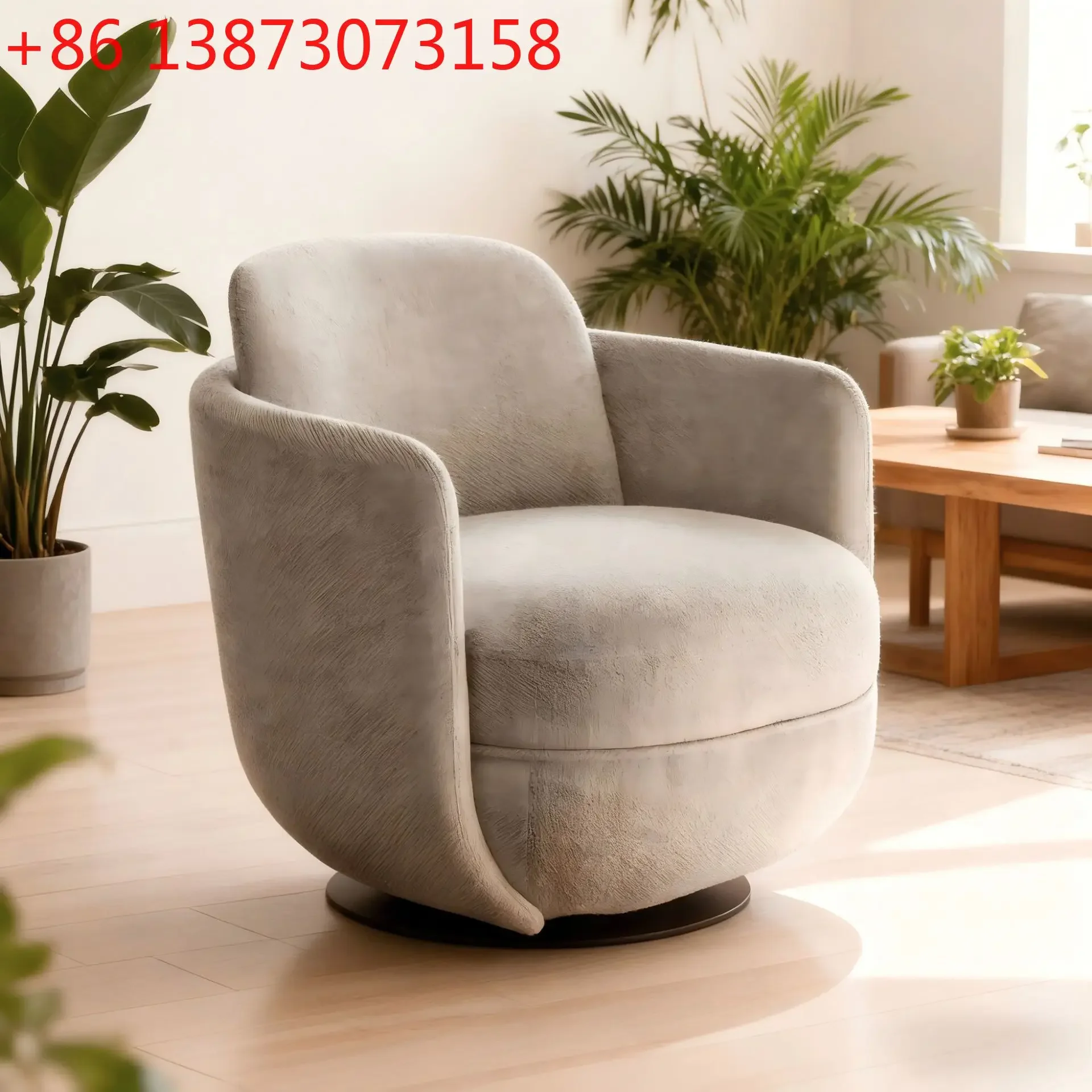 

New single sofa chair bedroom balcony rotating leisure chair simple designer office reception small sofa