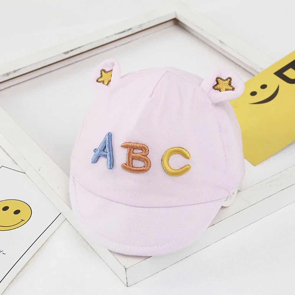 Cotton Baby Boys Girls Letter ABC Hats Spring Autumn Cute Peaked Cap Sun Hat Baseball Caps For Newborn Kids 0-8 Month