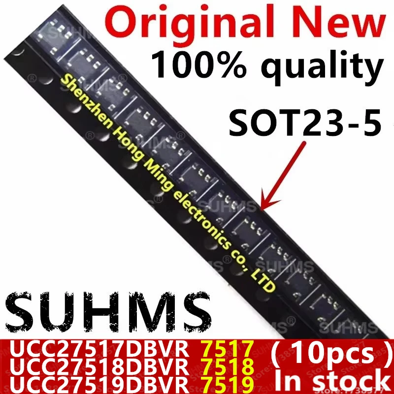 Image of (10 Stück) 100 % neu UCC27517DBVR UCC27518DBVR UCC27519DBVR UCC27517 UCC27518 UCC27519 7517 7518 7519 sot23-5