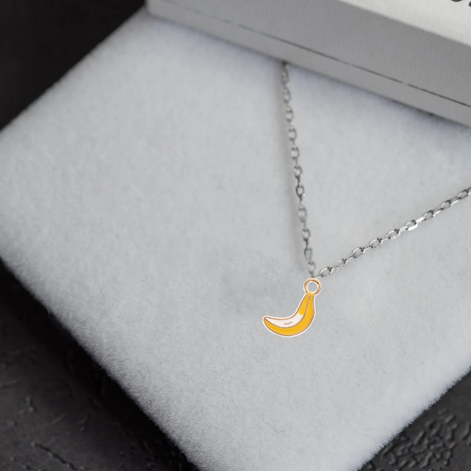 

20 Pcs Banana Earring Pendant Alloy Charm DIY Necklace Key Chain Yellow Jewelry Making Pendants Fruits Adorable Stylish