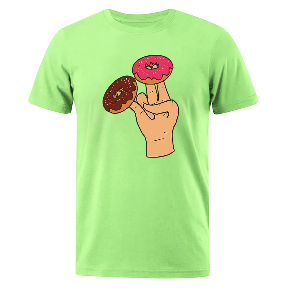 Zwei Donuts werden jeden Tag gedruckt T-Shirts Männer lässig lose Kleidung übergroße Sommer Tops Baumwolle Hip Hop Harajuku T-Shirts benötigt