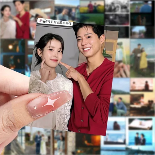 60 unid/set Park Bo-gum IU Lee Ji Eun pegatina TV coreana cuando la vida te donne mandarina foto materiales de cuenta de mano pegatinas DIY