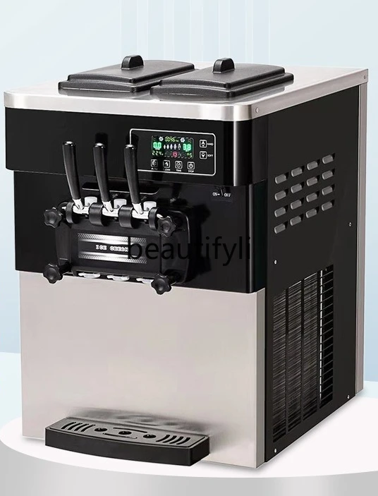 

Desktop ice cream machine Commercial three-color automatic ice cream machine, ice cream machine