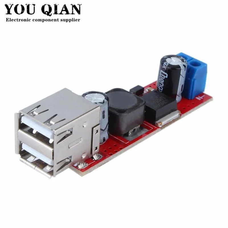 Dc 6v-40v a 5v 3a dupla carga usb DC-DC módulo conversor step-down para carregador de veículo lm2596 duplo usb