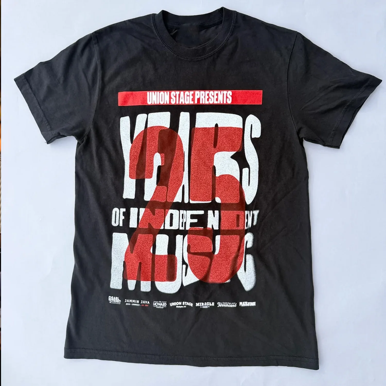 25 Years Independent Music T Shirt Men Vintage Concert Graphic Tee Black Short Sleeve Streetwear Music Festival Fan Gift