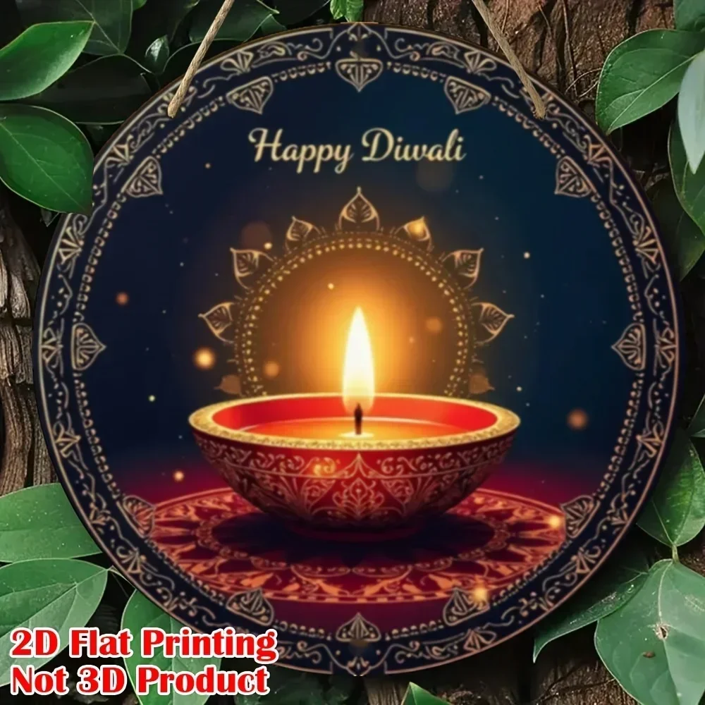 CIFBUY Retro Diwali Aluminum Wall Art Waterproof Wearproof Metal Sign Home Living Room Bar Cafe Decor Gift