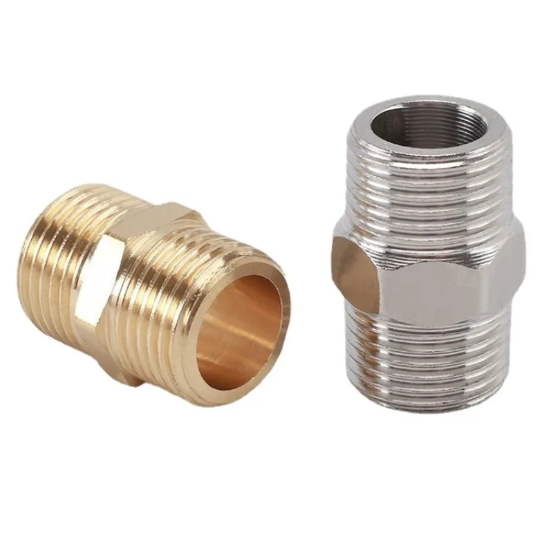 G1/2 Chrome Brass Length Extender Inlet Water Pipes Connector Shower Hose Extend Joint for Bathroom Plumbing Hardware Fittings