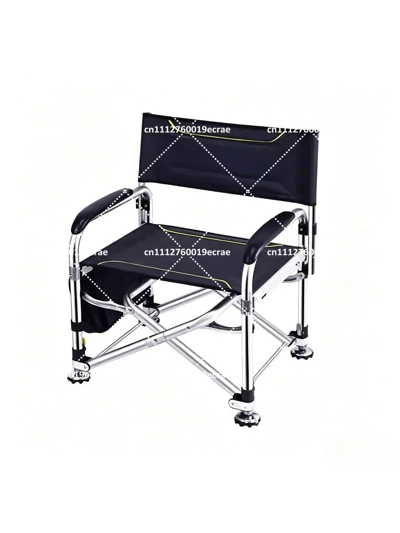 Aluminum Alloy Folding Fishing Chair, Portable Small Fishing Stool, Outdoor Tackle Chair for Camping